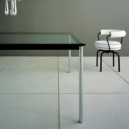 10 Table En Tube Grand Modèle | Clear Glass Top