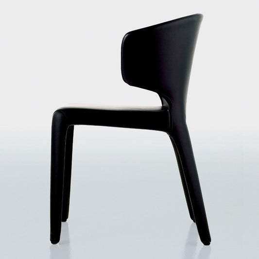Hola Chair (with arms) | Black Leather 13X606