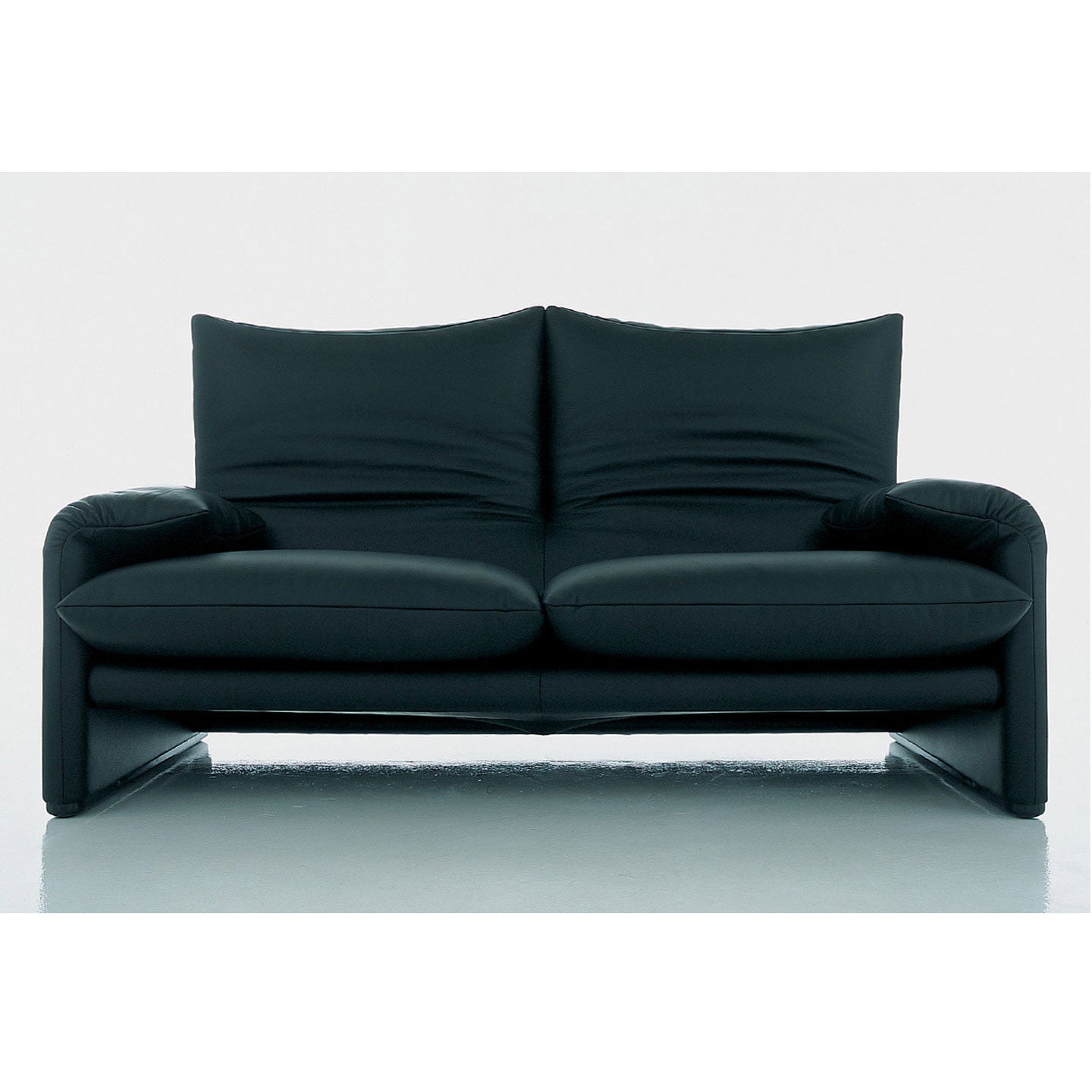 Maralunga Sofa (1660mm) | Pelle Scozia 13X606 Black Leather