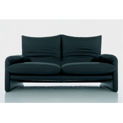 Maralunga Sofa (1660mm) | Pelle Scozia 13X606 Black Leather