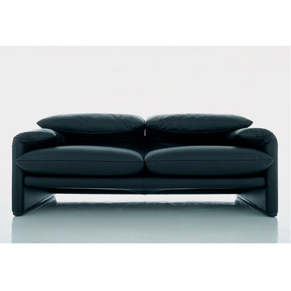 Maralunga Sofa (1900mm) | Pelle Scozia 13X606 Black Leather