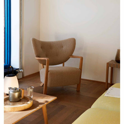Wulff ATD2 Lounge Chair | Hazlenut Barnum 04 Fabric Upholstery
