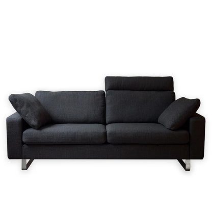 Ex Display Conseta Sofa with Headrest and Cushions | Anthracite Fabric Upholstery