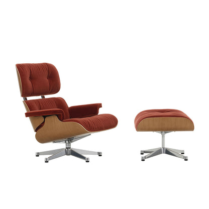 Ex Display Eames Lounge Set Large Cherry | Brandy Calma Velvet Cherry Shell