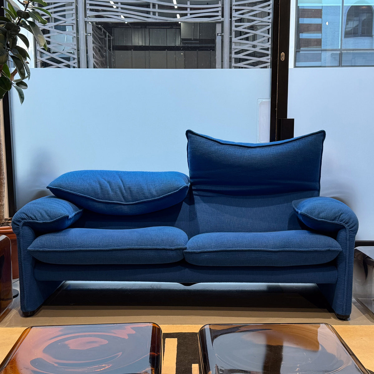 Ex Display Maralunga 40 2 Seat Sofa 1900mm | Lima 13J599 Blue