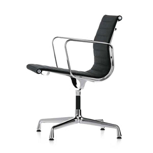 Aluminium Group EA 108 Chair | Black Hopsak Fabric Seat and Back