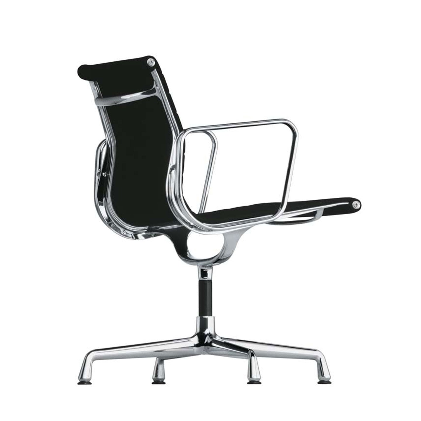 Aluminium Group EA 108 Chair | Black 66 Standard Leather