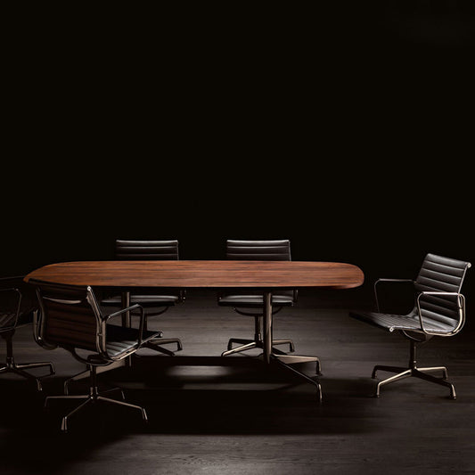 Aluminium Group EA 108 Chair | Black 66 Standard Leather