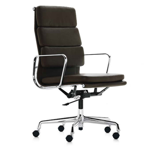 Soft Pad EA 219 High Back Chair | Leather Chocolate 68 and Plano Brown 54