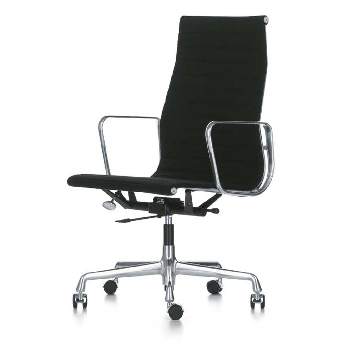 Aluminium Group EA 119 Chair | Black Hopsack Seat High Back