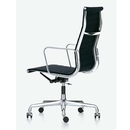 Aluminium Group EA 119 Chair | Black Hopsack Seat High Back