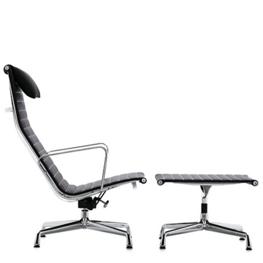 Aluminium Group EA 124 Chair | Asphalt Leather Seat