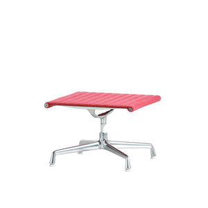 Aluminium Group EA 125 Stool | Red and Poppy Red Hopsak Fabric