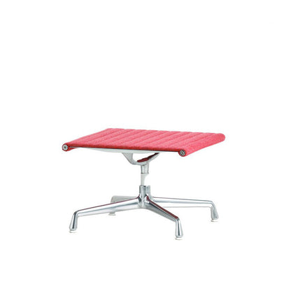 Aluminium Group EA 125 Stool | Red and Poppy Red Hopsak Fabric