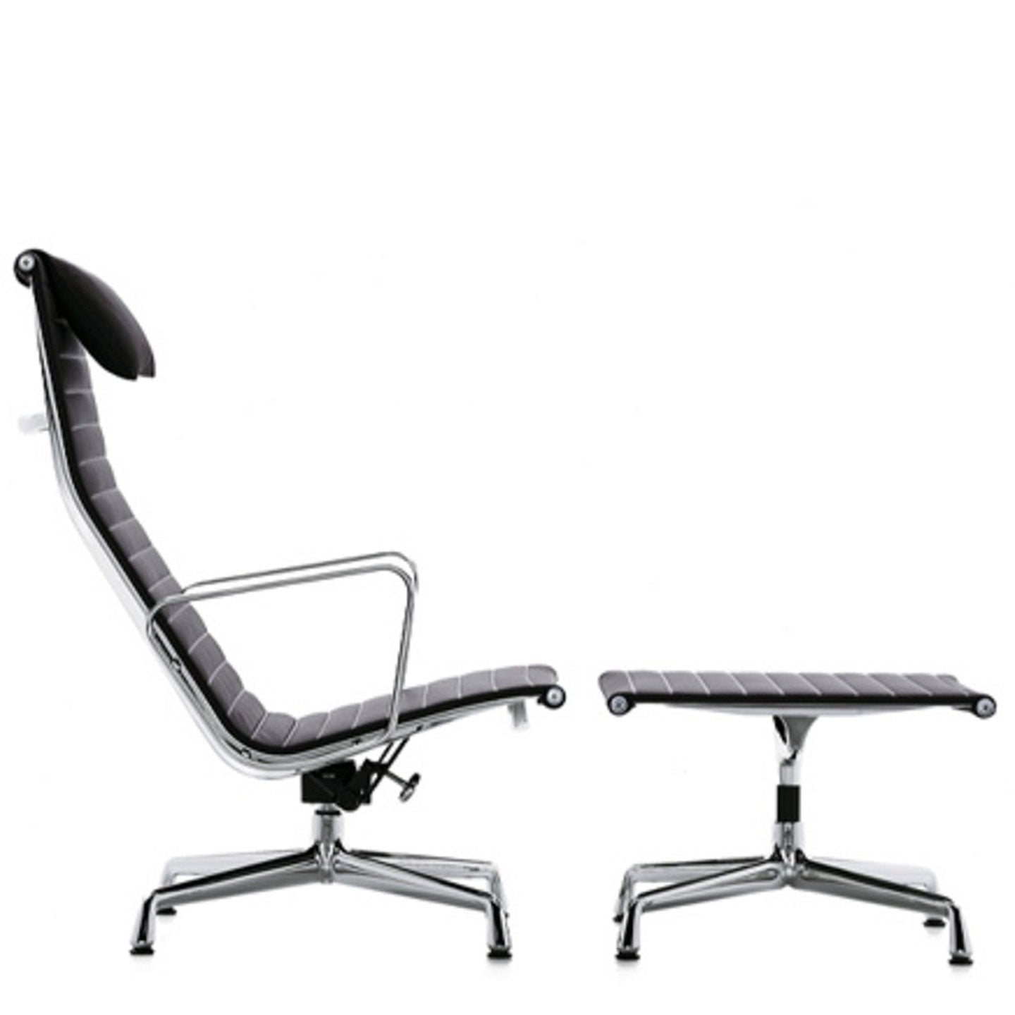Aluminium Group EA 125 Stool | Asphalt Leather