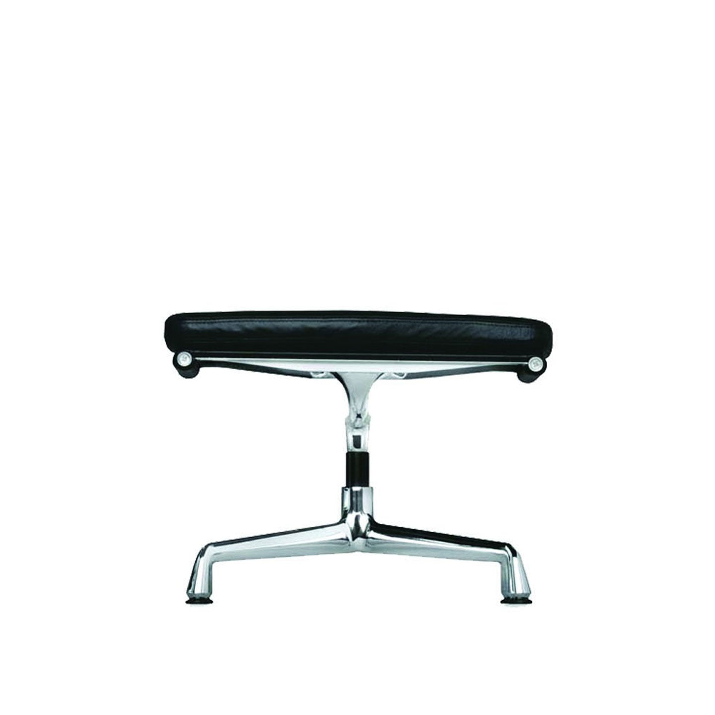 Soft Pad EA 223 Stool | Leather Nero 66 and Plano Nero 66