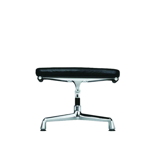Soft Pad EA 223 Stool | Leather Nero 66 and Plano Nero 66