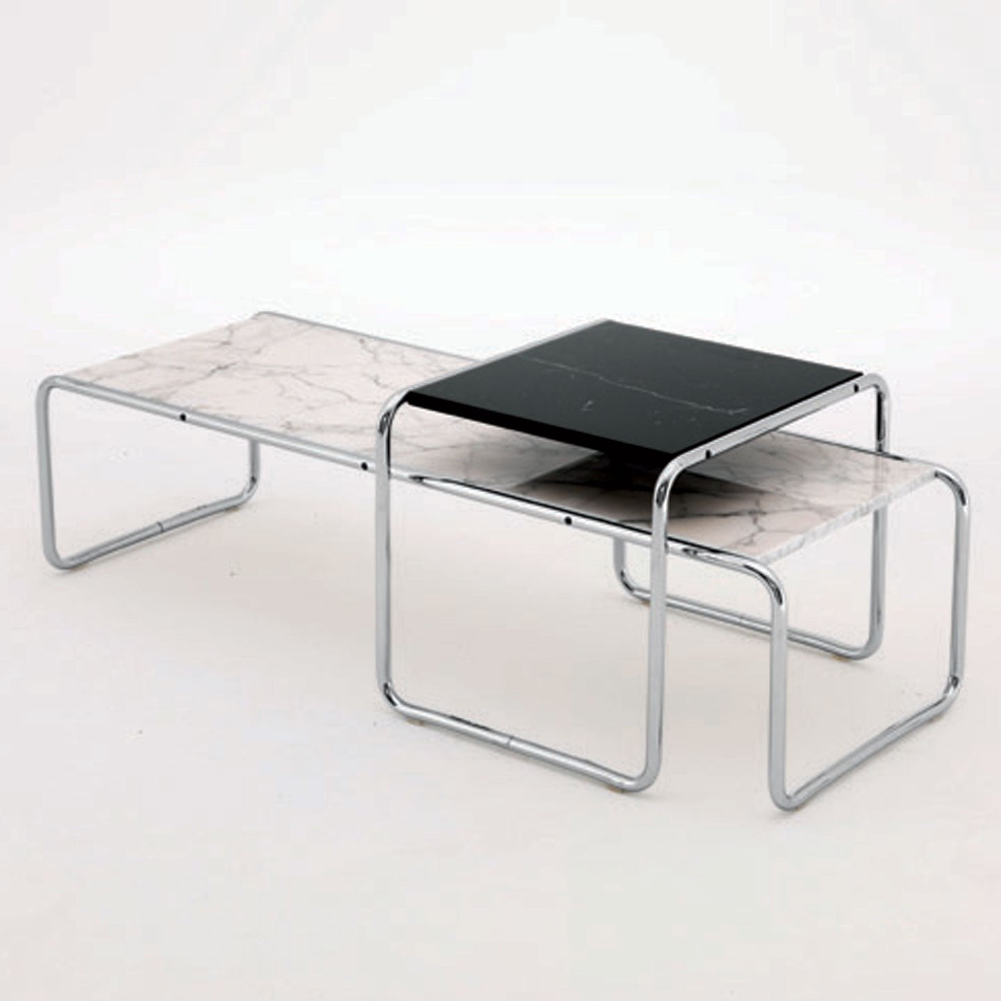 Laccio Low Table Short | Nero Marquina Black Marble Top