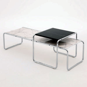 Laccio Low Table Short | Nero Marquina Black Marble Top
