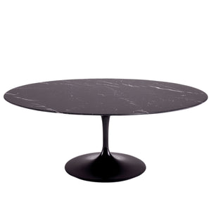 Saarinen Oval Dining Table | Black Nero Marquina Marble Top