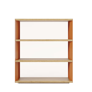 Z24 Low Bookcase | Orange Polished Painted Steel Frame
