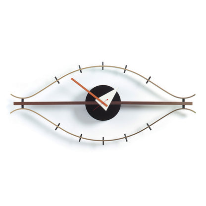 Eye Wall Clock | Walnut and Brass