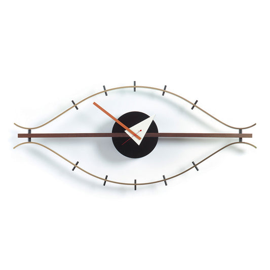 Eye Wall Clock | Walnut and Brass