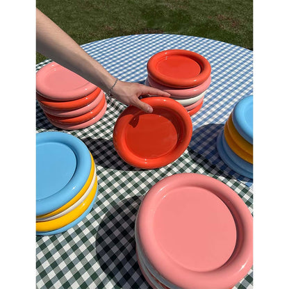 Chunky Plate | Bright Red