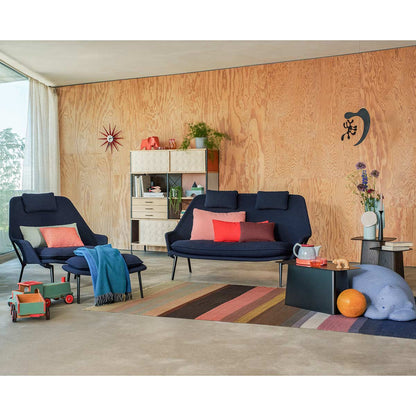 Slow Sofa | Dark Blue Flocca Fabric Upholstery