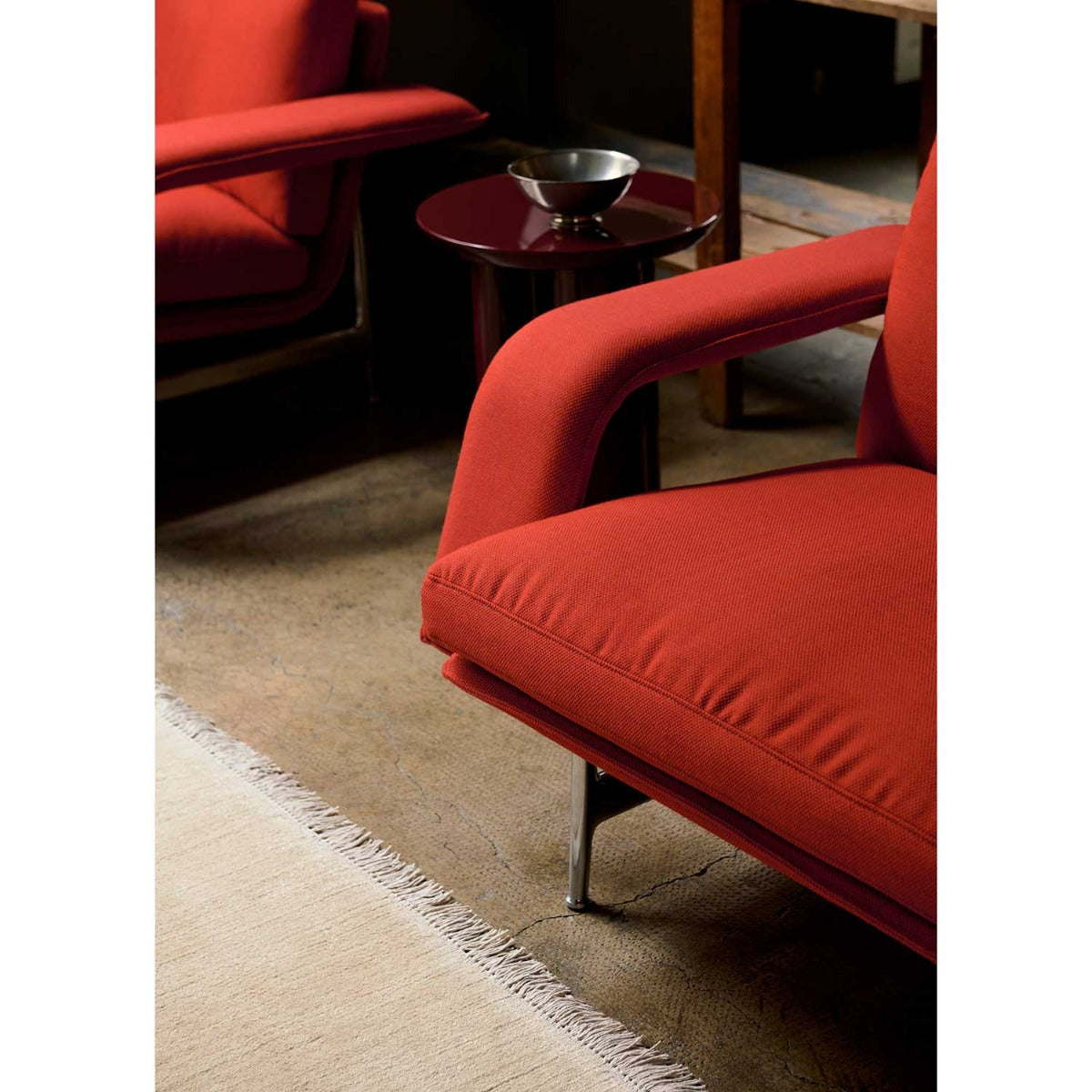 Meantime AV29 Lounge Chair | Red 571 Fiord Fabric Upholstery
