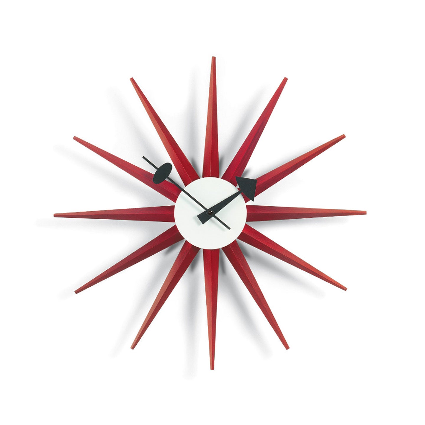 Sunburst Wall Clock | Red