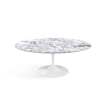 Saarinen Coffee Table 107cm | White Arabescato Marble Top