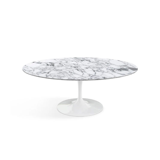 Saarinen Coffee Table 107cm | White Arabescato Marble Top
