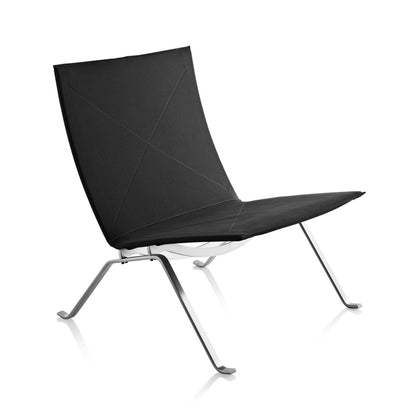PK22 Easy Chair | Black Classic Leather Seat and Back