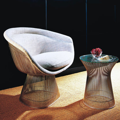 Platner Side Table | Clear Glass Top