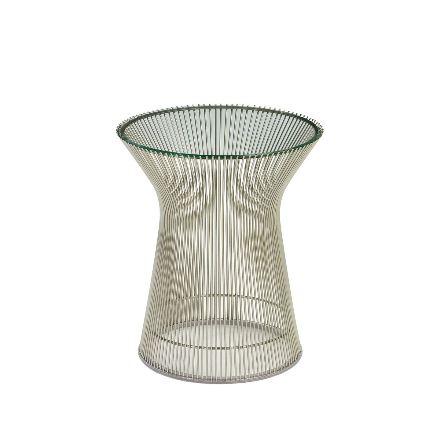 Platner Side Table | Clear Glass Top
