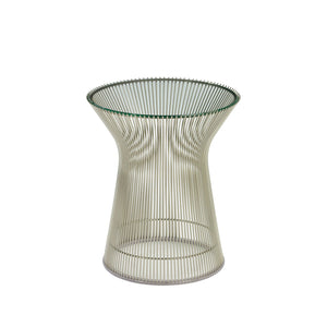 Platner Side Table | Clear Glass Top