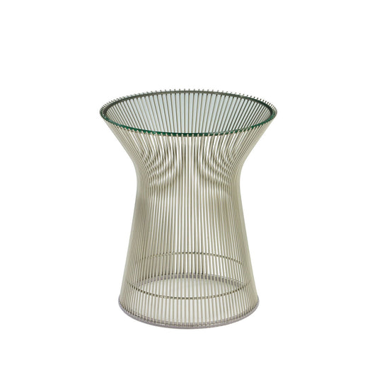 Platner Side Table | Clear Glass Top