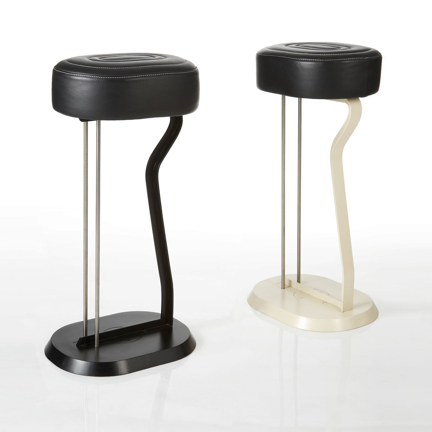 Eileen Gray Bar Stool No 2 | Black Leather Seat