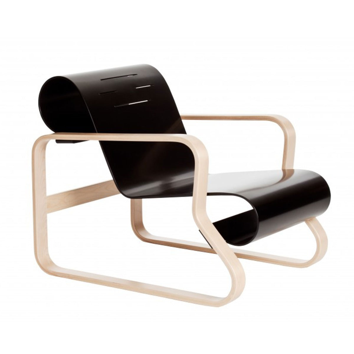 Paimio 41 Armchair | Black Lacquered Seat and Back