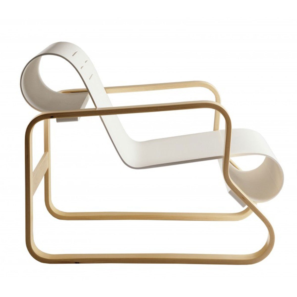 Paimio 41 Armchair | White Lacquered Seat and Back