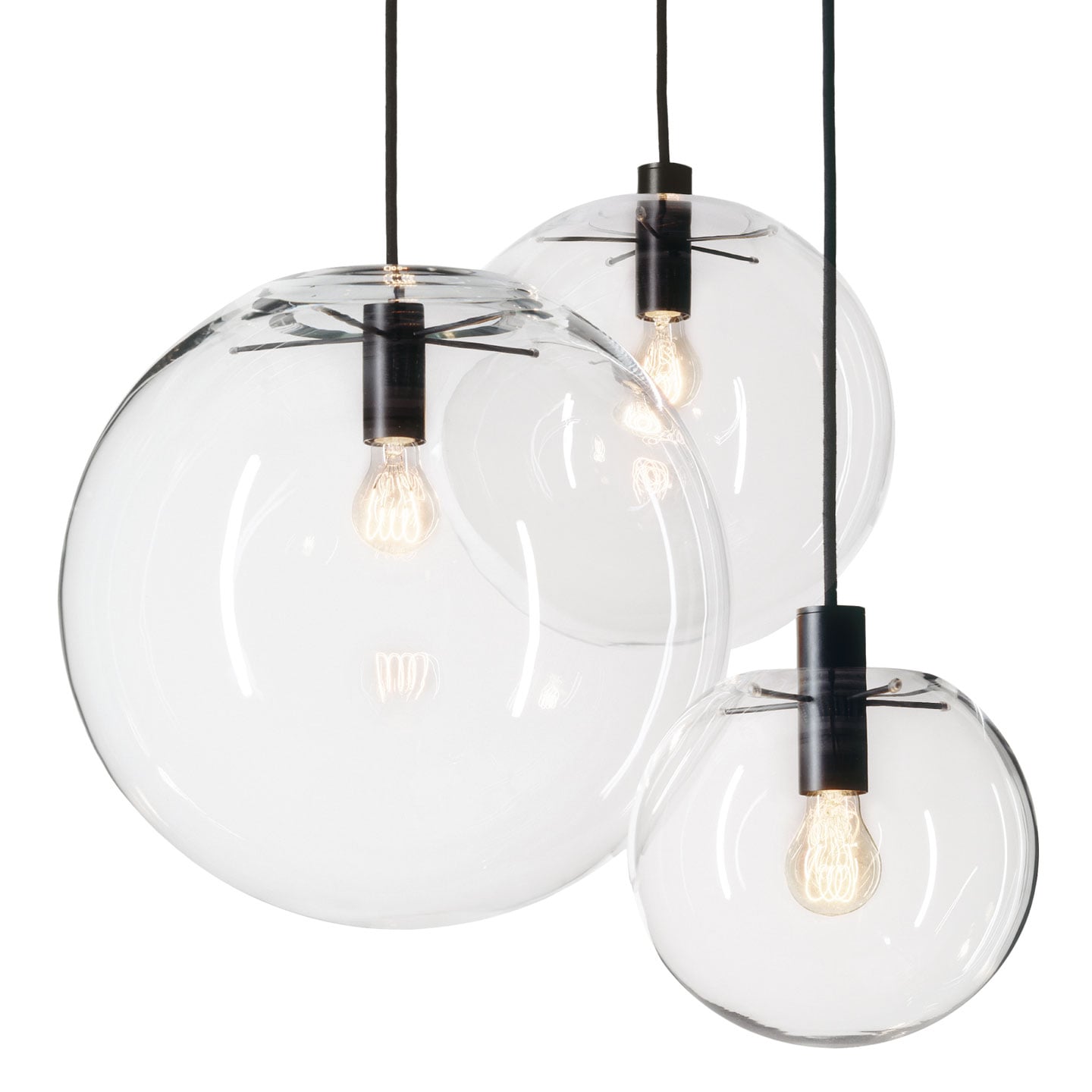 Selene Pendant 30cm | Black Lamp Fitting