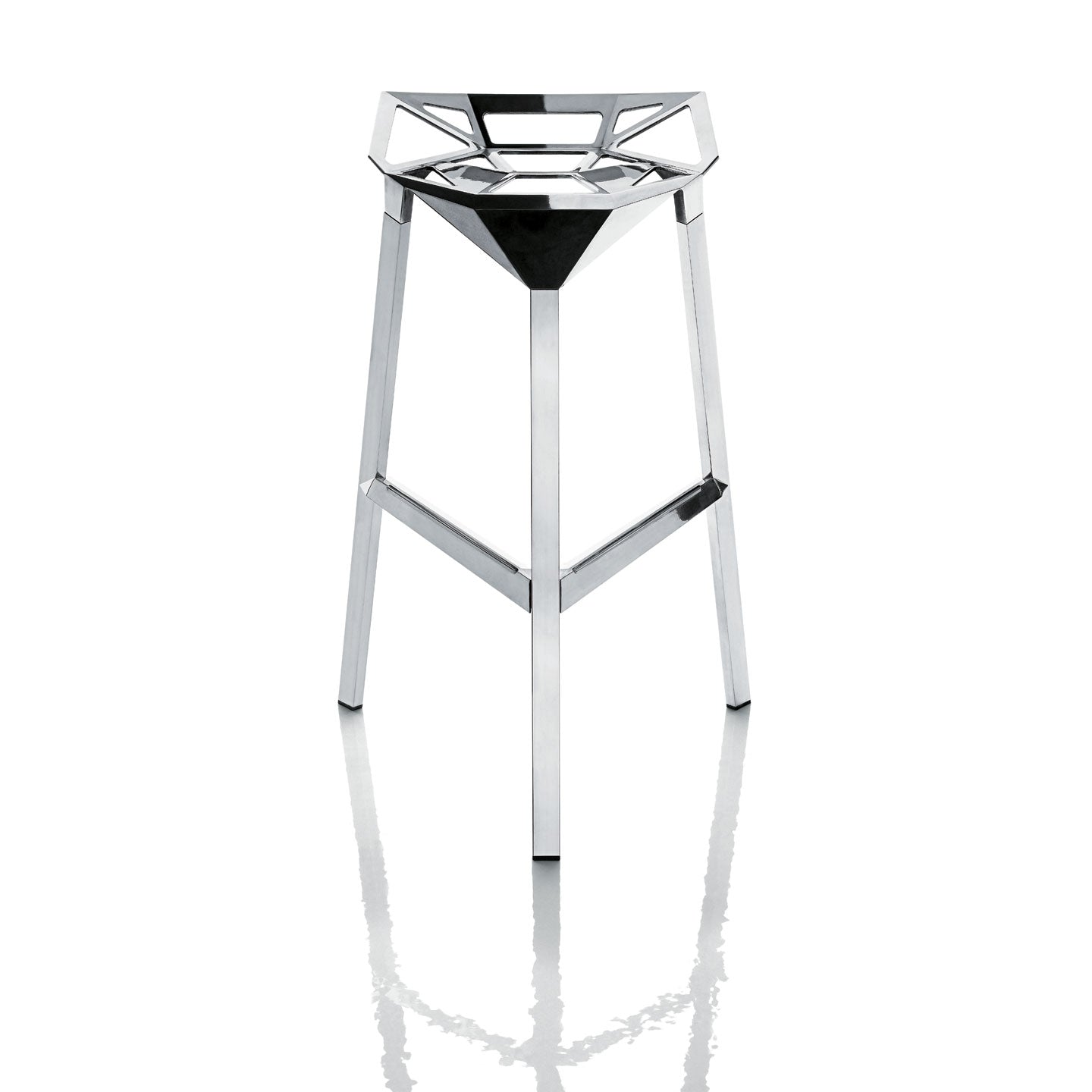 Stool One | White Seat and Legs
