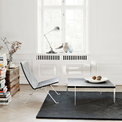 PK61 Occassional Table | Grey White Rolled Granite Top