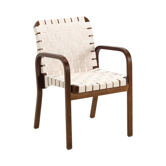 45 Armchair | Natural White Linen Webbing Seat and Back