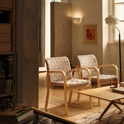 45 Armchair | Natural White Linen Webbing Seat and Back