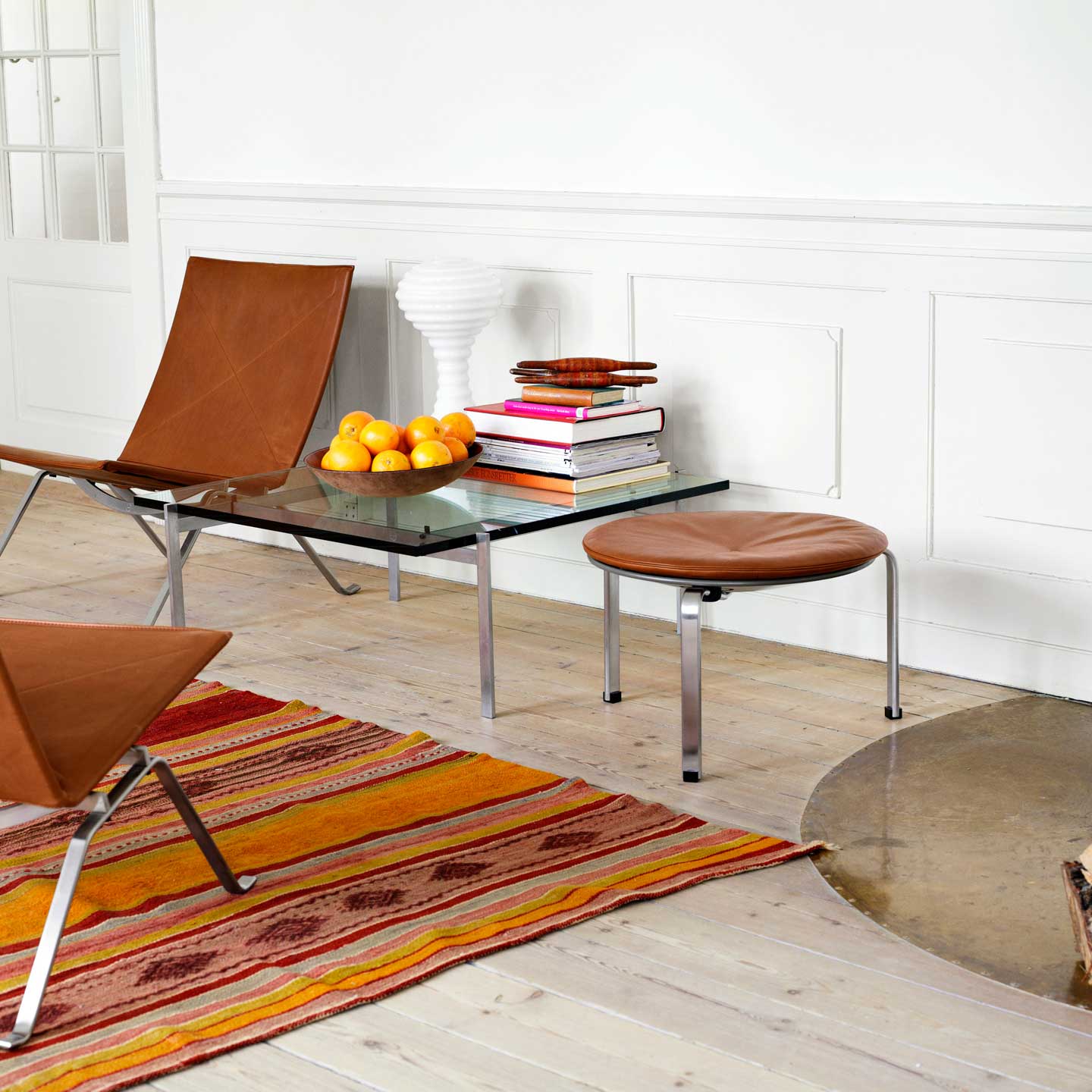 PK33 Stool | Natural Leather