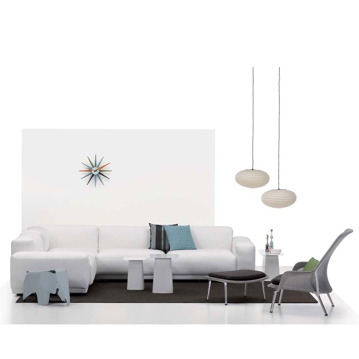 Metal Side Table Small | White High-Gloss