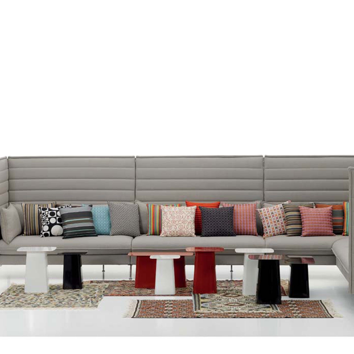 Metal Side Table Medium | White High-Gloss