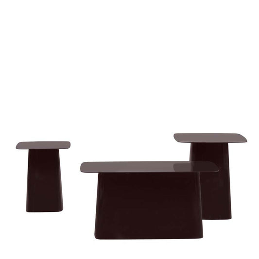 Metal Side Table Medium | Chocolate High-Gloss